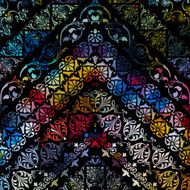 abstract colorful stripe floral pattern background N2
