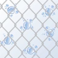Chain Fence with water drop