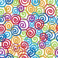 Seamless curls background vector seamless pattern colorful