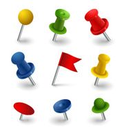 Set colored pins web elements