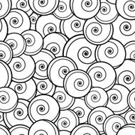 Black and white curls seamless pattern N2