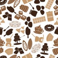 chocolate icons seamless color pattern eps10
