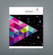 Cover report abstract triangle geometry colorful design