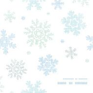 Blue Christmas Snowflakes Textile Texture Frame Corner Pattern Background N2