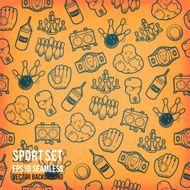 Vector sports seamless background Sports equipment colored pattern N3