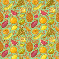 Bright Tropical Fruits Background N2