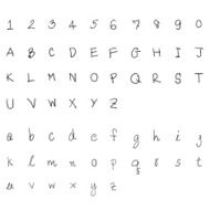 sketch alphabet Hand drawn N16