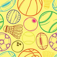 Sport balls pattern - #2