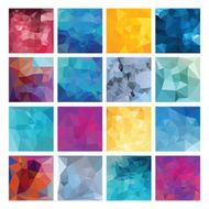Polygonal vector background set