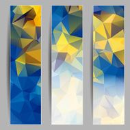 Set of banners with abstract triangles N13