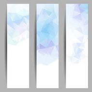 Set of banners with abstract triangles N14