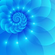 Blue spiral abstract vector background N2