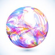 Abstract colorful sphere on white background