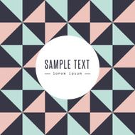 Abstract triangle design with text