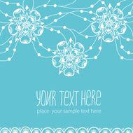 Template of greeting card with flowers