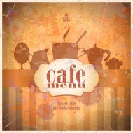 Retro restaurant menu card design N5