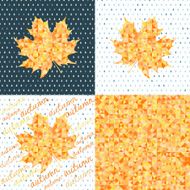 Set of four autumn backgrounds N2