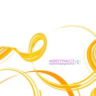 Yellow abstract ribbons vector background