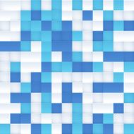 White and blue vector mosaic seamless pattern