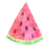 Watermelon with geometric triangles texture