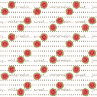Seamless pattern of color hand drawn watermelons N2