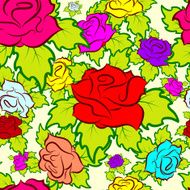 seamless pattern consisting of flowers vector N4