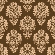 Repeat floral motifs on a brown background