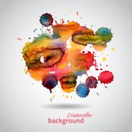 Bright abstract template with watercolor spot