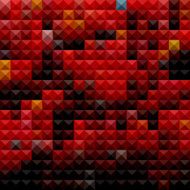 abstract red mosaic check shape background