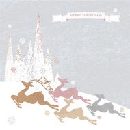 Running Christmas Deers