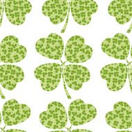 Seamless decorative floral pattern with clover N8