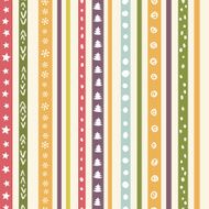Christmas retro color pattern with snowflakes tree stars N2