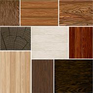 Set different wood textures seamless backgrounds Brown white beige boards