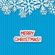 Christmas background with paper snowflakes N10