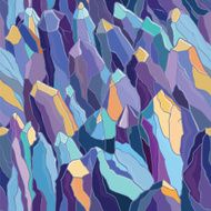 seamless pattern with crystals and stones N2
