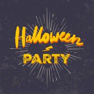 Halloween party invitation card grunge halloween lettering N2