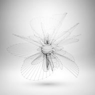Wireframe mesh polygonal sphere N2