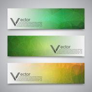 Abstract banner with polygon background vector N7