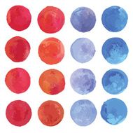 Watercolor circles set