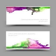 Banner watercolor violet green