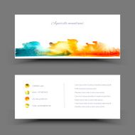 Banner watercolor blue yellow