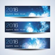 Set of New Year Headers - 2016 N8