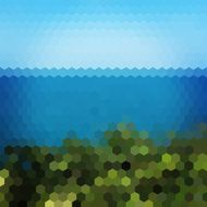 Landscape hexagon background