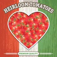 Tomato Heart Sign On Old Wood Background N3