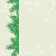 Sweet Christmas greeting card with fir twigs N7