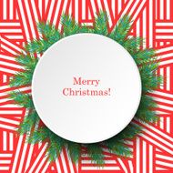 Sweet Christmas greeting card with fir twigs N8