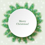 Sweet Christmas greeting card with fir twigs N9