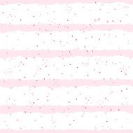 Simple pink on white striped background with red speckles