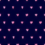 Seamless polka dot hearts pattern N4