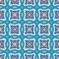 Seamless Moroccan Portuguese tiles Azulejo ornaments N5